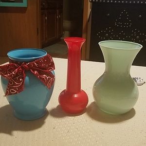 Plastic vases